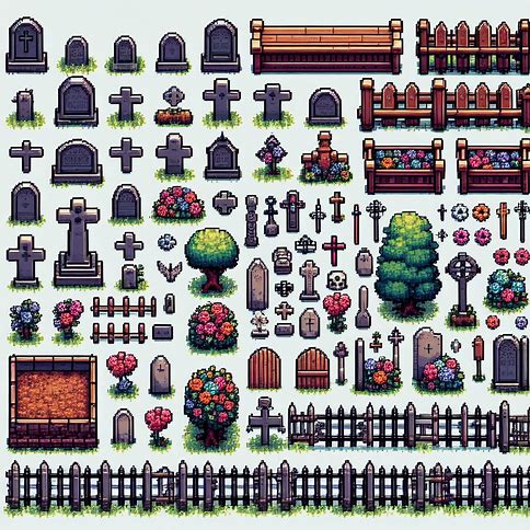 pixel art cemiterio Whatsa17
