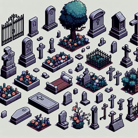 pixel art cemiterio Whatsa25