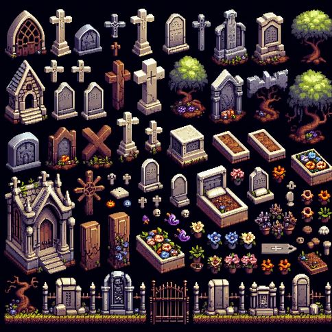pixel art cemiterio Whatsa27
