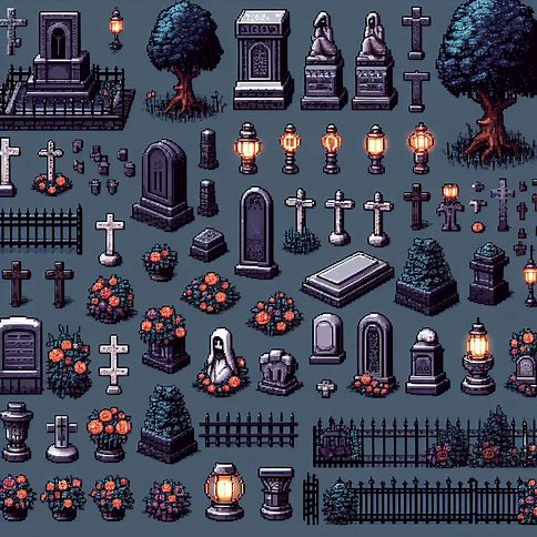 pixel art cemiterio Whatsa29