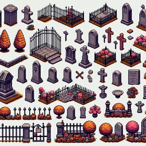 pixel art cemiterio Whatsa32