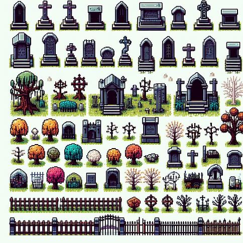 pixel art cemiterio Whatsa36