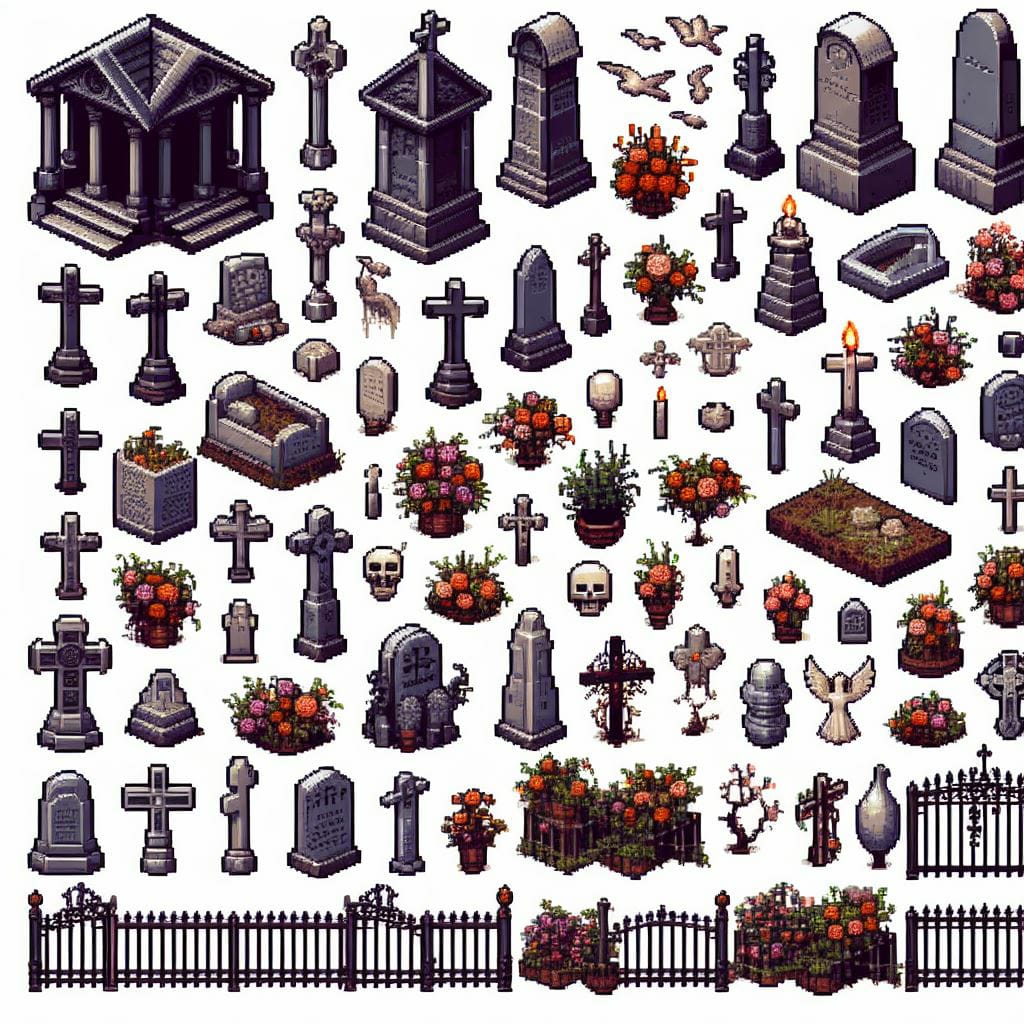 pixel art cemiterio Whatsa38