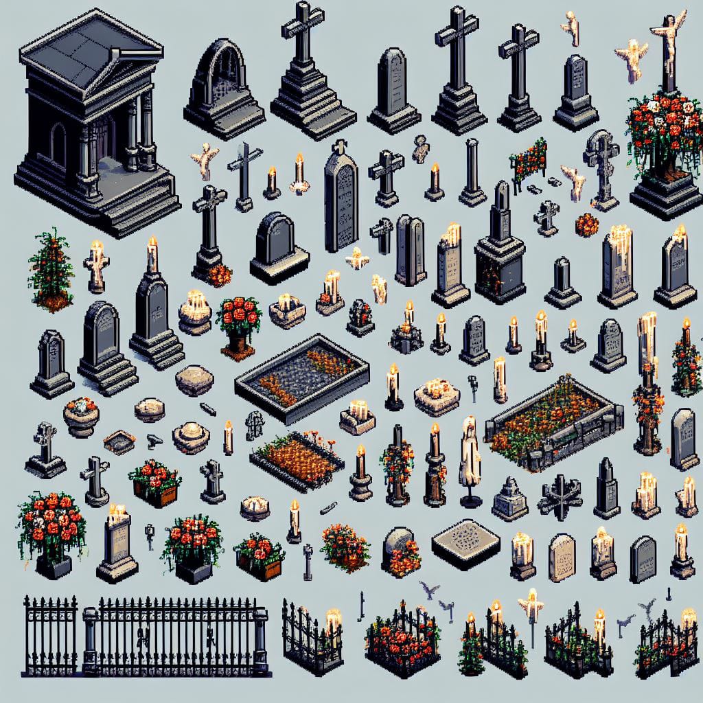 pixel art cemiterio Whatsa40