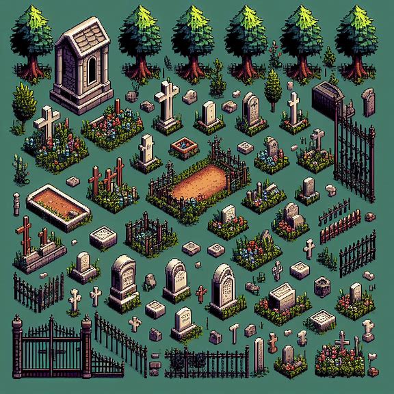 pixel art cemiterio Whatsa52