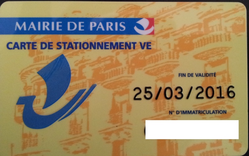 CARTE DE STATIONNEMENT V.E PARIS 20130325