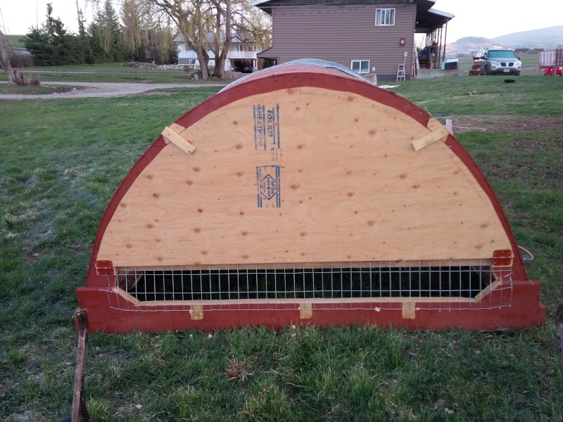 "Behemoth" My Chicken Tractor With Joel Salatin's Style Dolly.