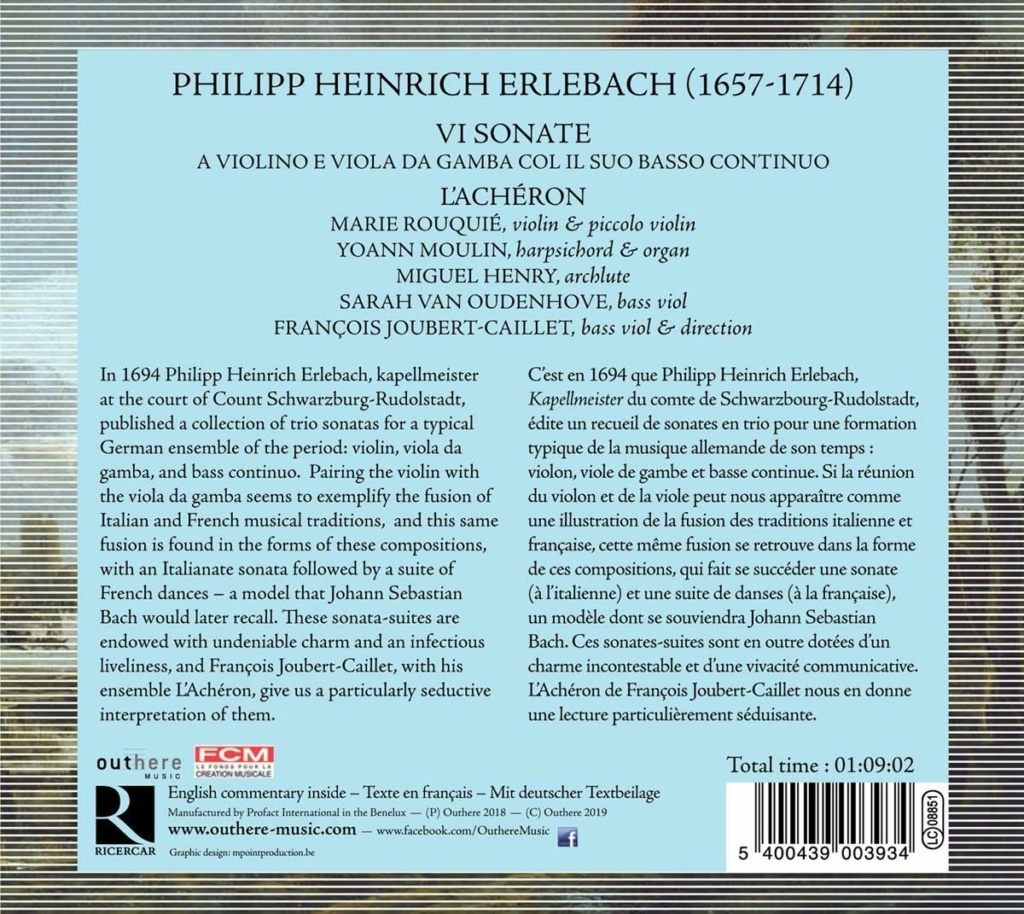 Buxtehude, Reincken, Erlebach, ... - Musique de chambre 716cwf11