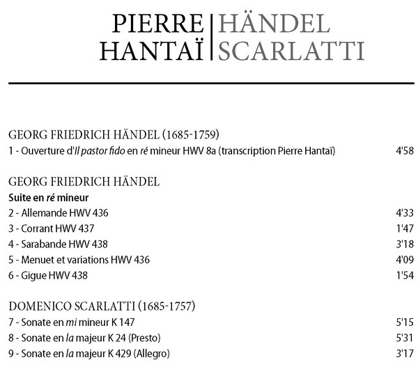 Haendel - Les suites pour clavecin Dfyh10