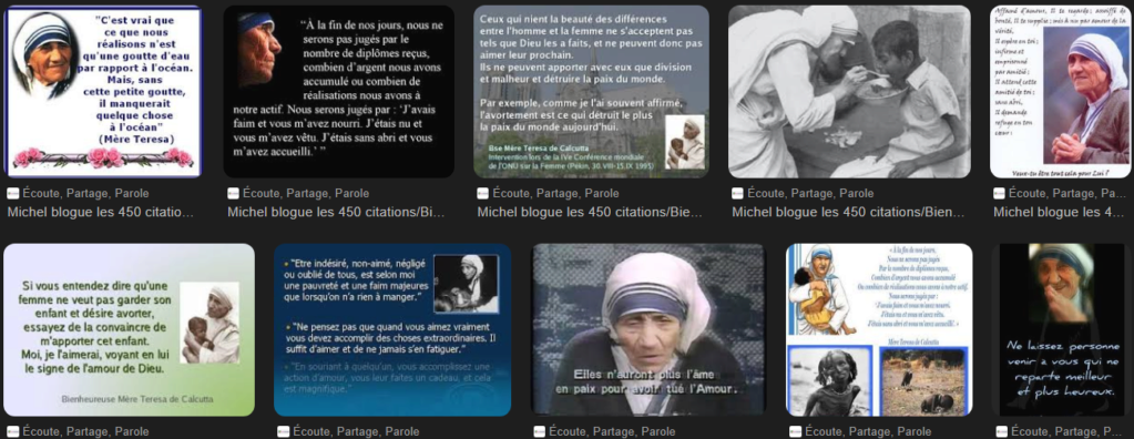 Michel blogue les 450 citations/Bienheureuse Mère Teresa de Calcutta/Navigation Libre/ Mzore_10