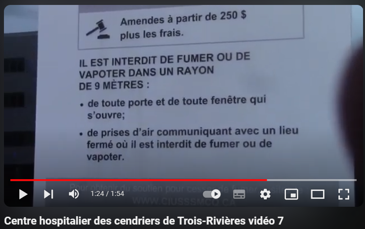 Michel blogue Sujet/À l'extérieur de Hôpital Sainte-Marie de Trois-Rivières Vidzoo10