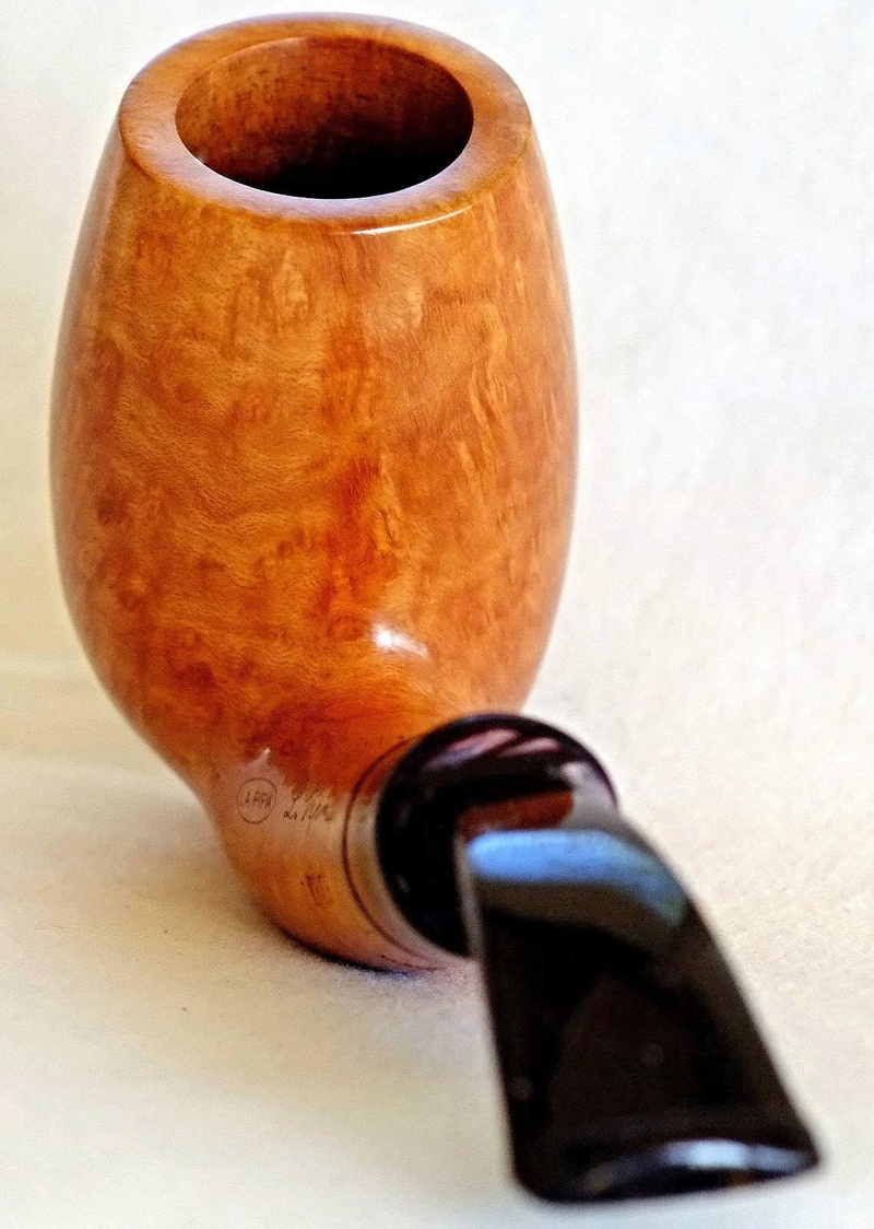 Viprati Hand Made Large Bent Brandy (2 Clovers) Flame Grain Italy S-l16015
