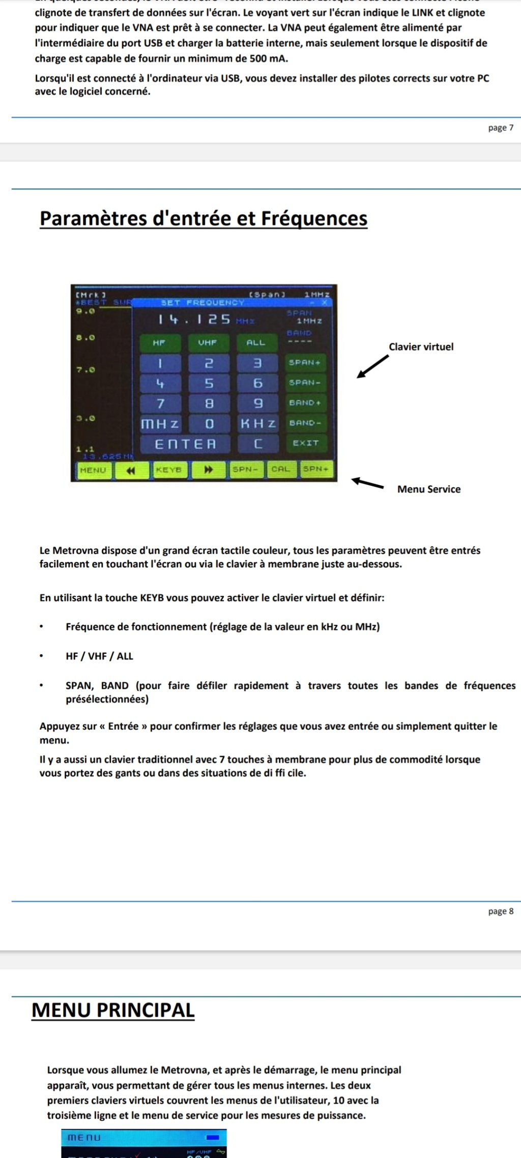 METROVNA DELUXE 250MHZ (analyseur d'antenne) Screen95