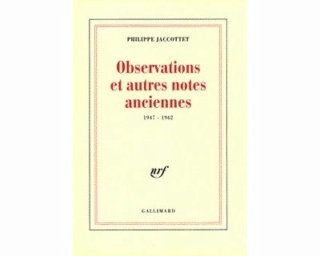 [Jaccottet, Philippe] Observations et autres notes anciennes - 1947-1962 Observ10