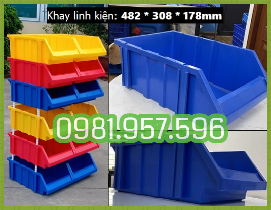 Khay linh kiện vát, khay nhựa vát đầu, khay nhựa A9, kệ dụng cụ  1258