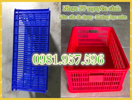 Sóng nhựa rỗng công nghiệp, sóng nhựa hở 2T5, sọt nhựa cao 25cm 2156