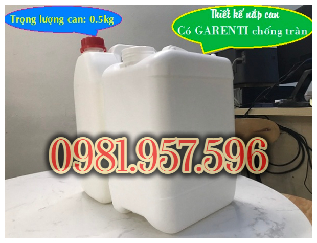 Chuyên can nhựa hóa chất, can nhựa HDPE nguyên sinh 281