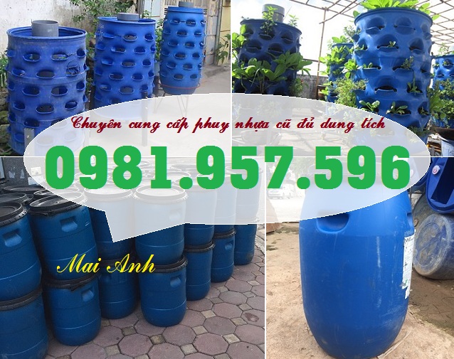 Phuy nhựa 50L, phuy nhựa 70L, phuy nhựa 120L, phuy nhựa 150L C25