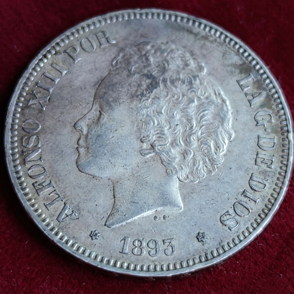 5 pesetas 1893 PG L Img_2112