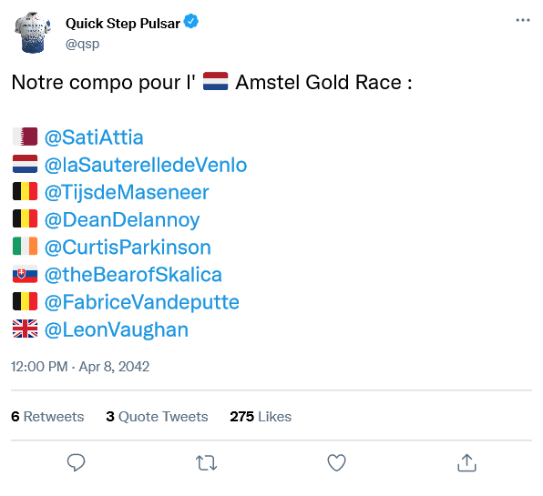 [15/04] Amstel Gold Race | Classic Tour Tweet104