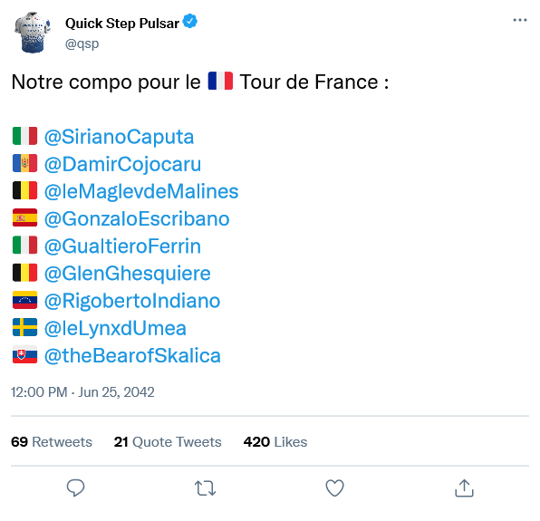 [02 - 24/07] Tour de France | Grand Tour Tweet121