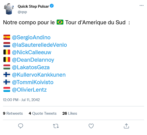 [18 - 29/07] Tour d'Amérique du Sud | General Tour Tweet126