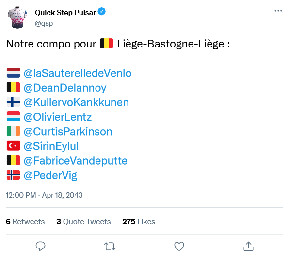 [26/04] Liège-Bastogne-Liège | Legend Tour Tweet165