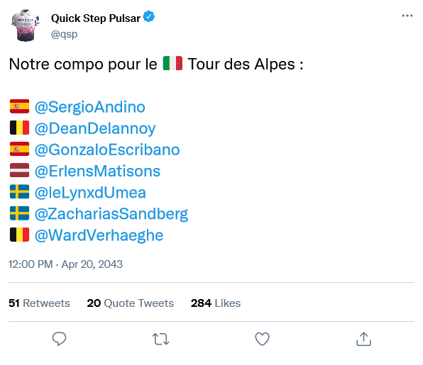 [27/04 - 30/04] Tour des Alpes | Pro Tour Tweet167
