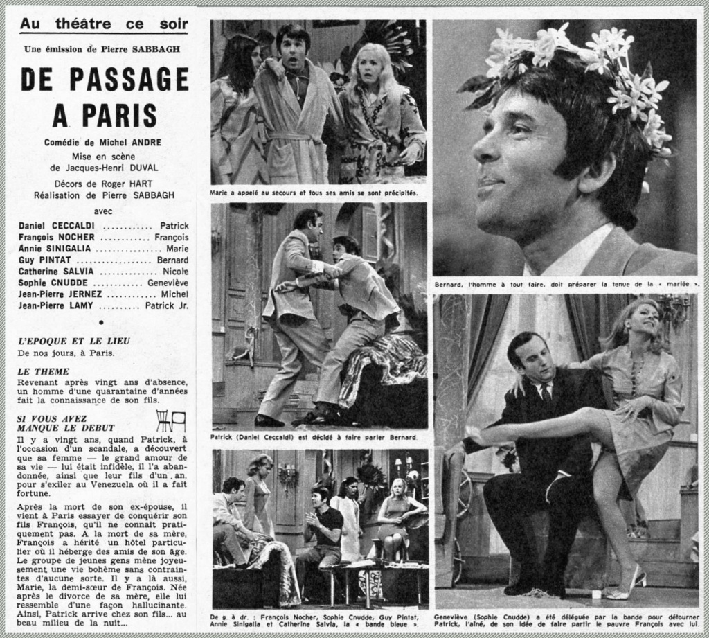 juillet - 1er juillet 1967: Au théâtre ce soir - DE PASSAGE À PARIS 0836