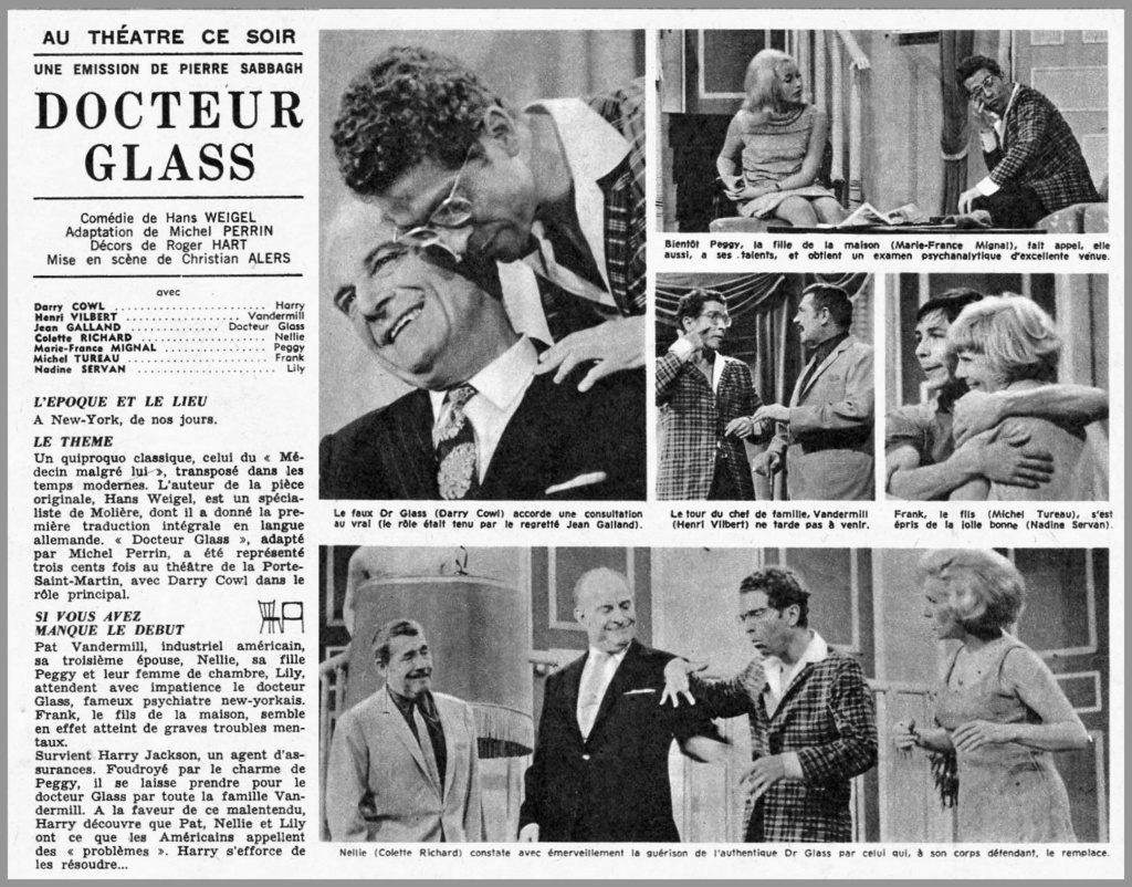 août - 31 août 1967: Au théâtre ce soir - DOCTEUR GLASS 0_inte19
