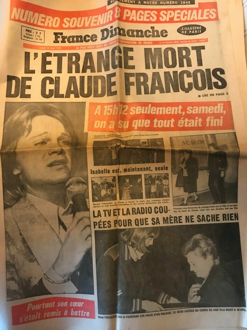 mars - 13 mars 1978 Claude François  27781213