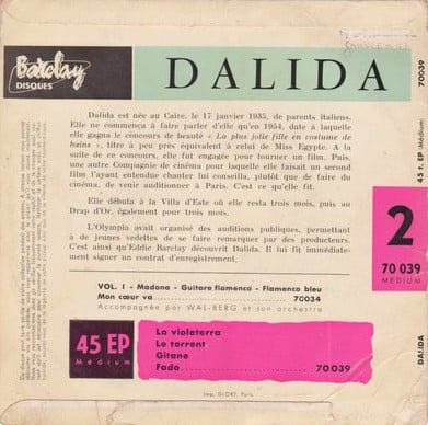 1er janvier 1957: Dalida - Le torrent 28947425