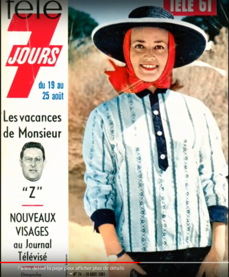 août - 19 août 1961: Télé 7 Jours N° 74 Capt1829