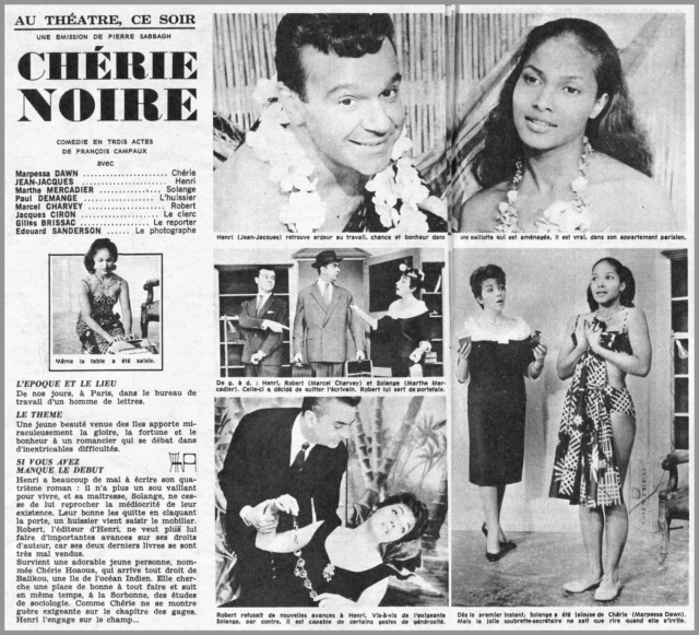 octobre - 27 octobre 1966: Au théâtre ce soir - CHÉRIE NOIRE Gaelle15