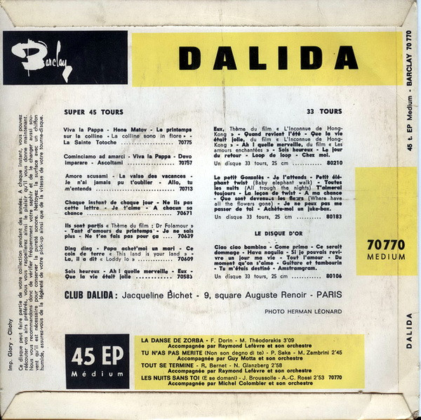 1965 - Avril 1965: Dalida R-276511