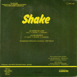 Juin 1976: Shake – Je Viens De Loin R-720317
