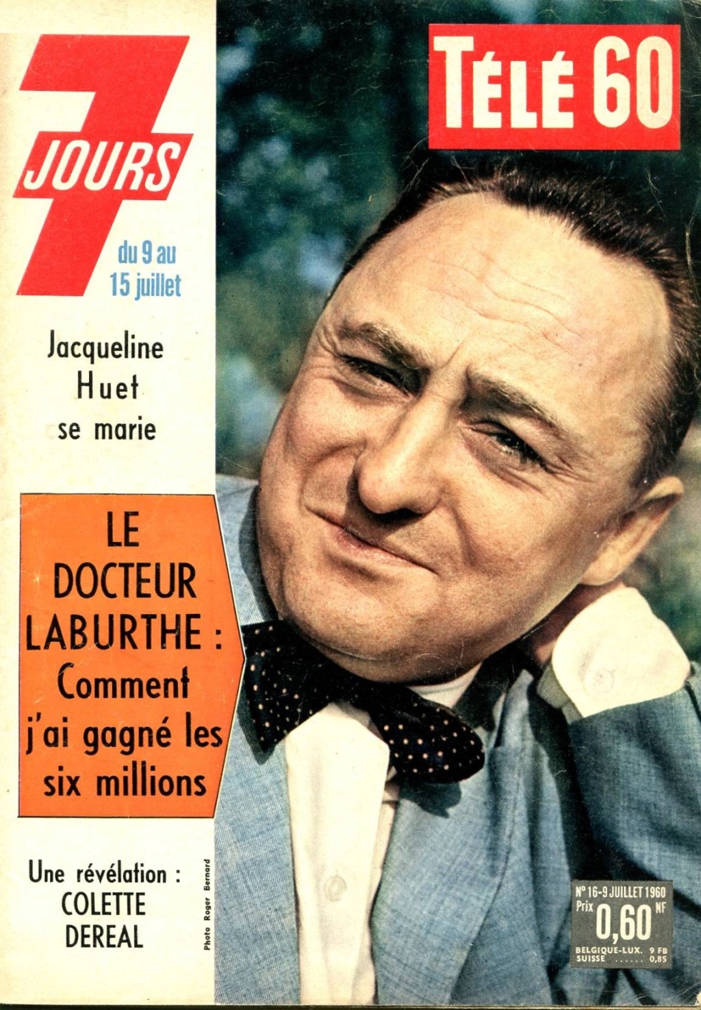 09 juillet 1960: Télé 7 Jours (Télé 60) No 16 Tele-725