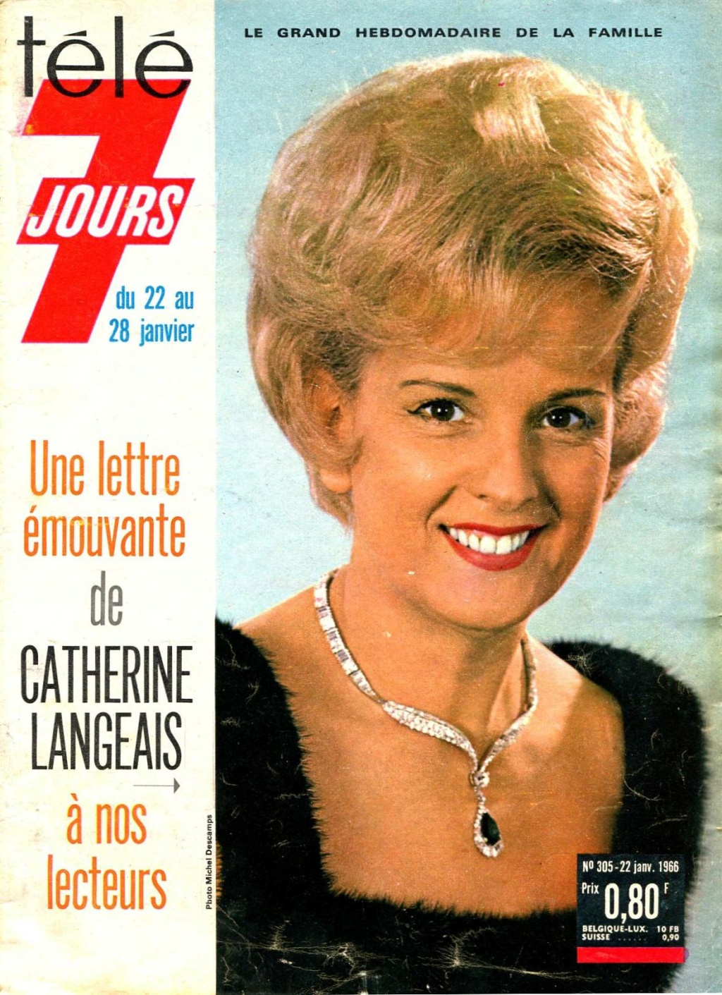 22 janvier 1966: Télé 7 Jours N° 305 - Catherine Langeais Tele-783