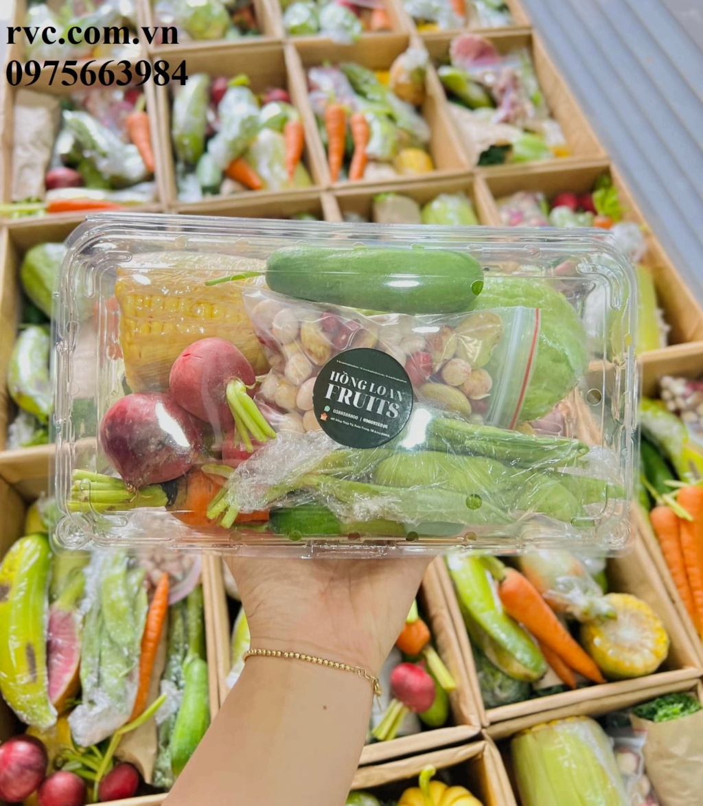 Hộp nhựa đựng trái cây 1kg chuyên cung cấp vào siêu thị  Hop_du11
