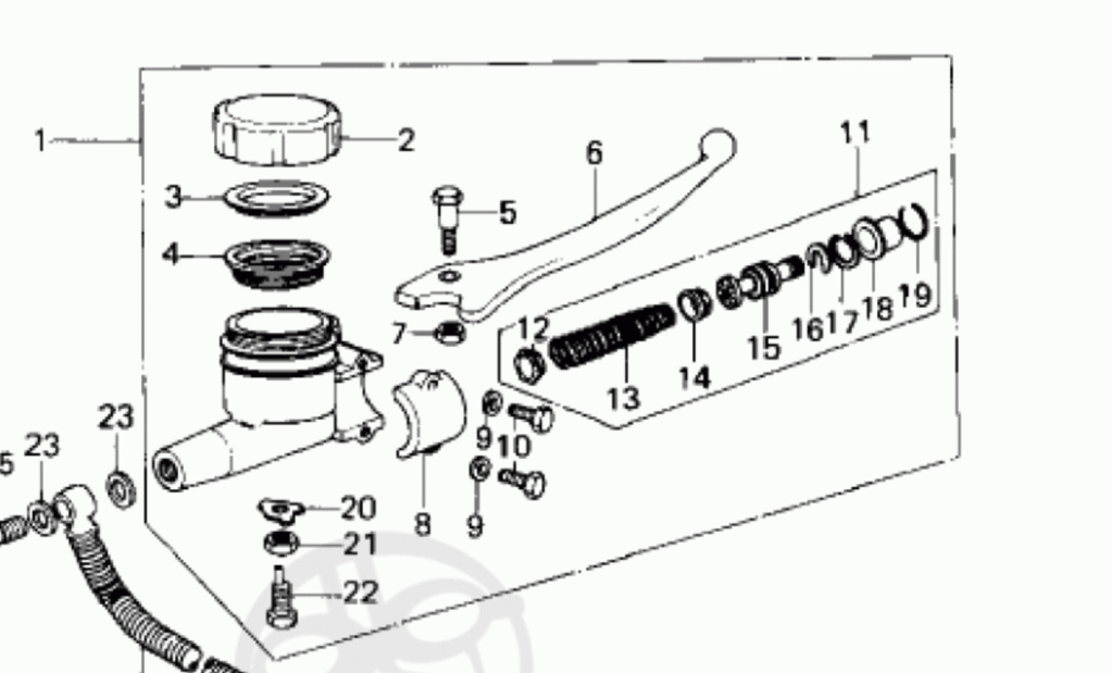 Kit réfection maitre cylindre de frein avant double disque Captur20