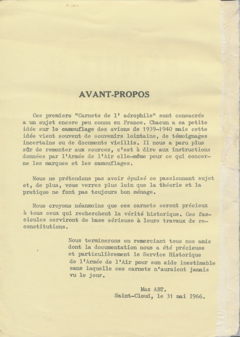 [Les carnets de l'Aerophile] Marques et camouflage des avions français, 1939-1942. Marque11