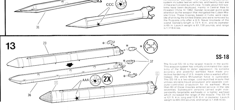 [MONOGRAM] Arsenal de missiles USA/URSS 1/144ème Réf 6019 Missil21