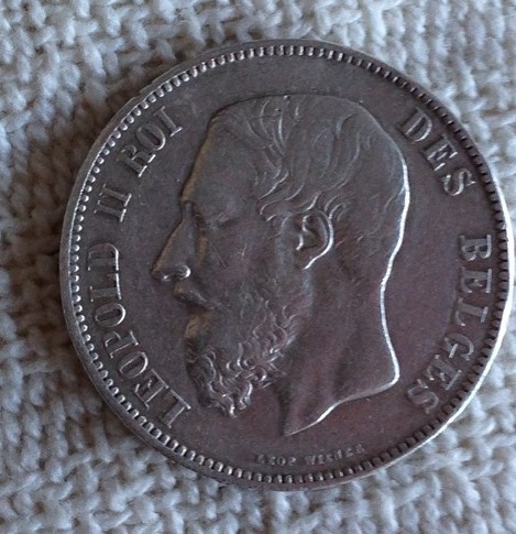 5 Francs. Bélgica. 1875. Bruselas Img_0110