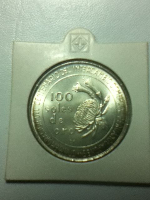 100 Soles de Oro (Intercambio Peru-Japón). Perú. 1973 T7x610