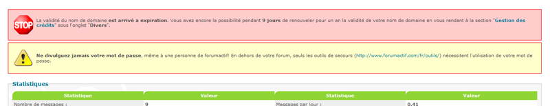 Mon forum n'est plus visible 1010