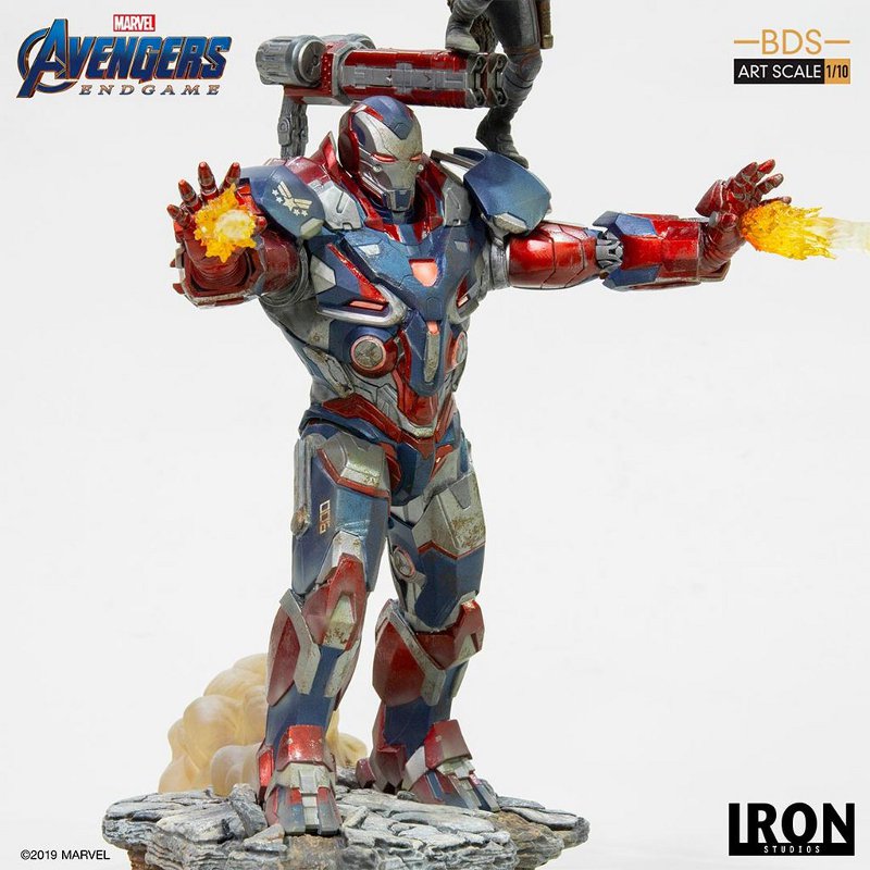 IRON STUDIOS : Avengers: Endgame – Iron Patriot and Rocket Statue Avenge22