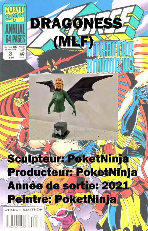 Mutants Libération Front : Dragoness (Dragonne) - buste - PoketNinja Dragon49