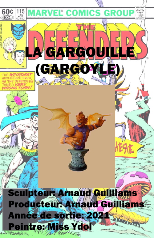 Gargoyle , Isaac Christians (La Gargouille) - buste - Arnaud Guilliams Fiche_22