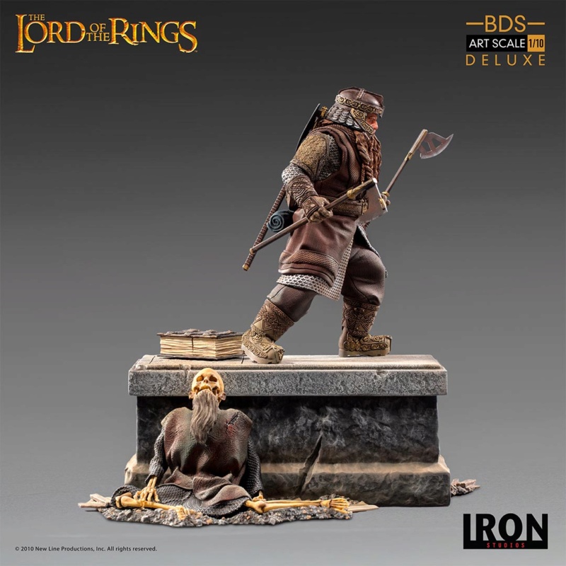 IRON STUDIOS : Lord of the Rings – Gimli 1/10 Scale Battle Diorama Series Statue Iron-444