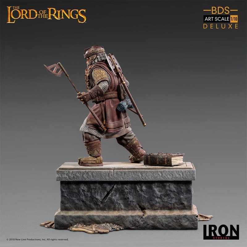 IRON STUDIOS : Lord of the Rings – Gimli 1/10 Scale Battle Diorama Series Statue Iron-446
